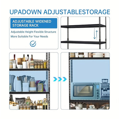 Heavy Duty 5-Tier Metal Corner Shelf Set, 1135kg Load Capacity, MDF Board Shelves, Boltless Design for Garage, Basement, Storage Room, Cellar Organization, Utility Shelves, Utility Shelves