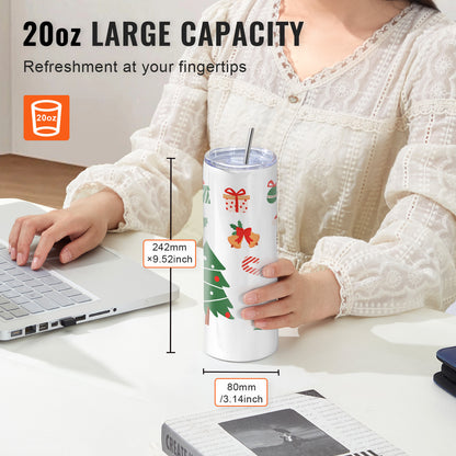 Tumblerpers – Warmtepers – Sublimatiepers – Mok Persmachine – Drinkbeker Pers – Inclusief 8x 20oz Foodgrade RVS Tumblers – Digitale Touchscreen Bediening – 1 Minuut Snelle Sublimatie