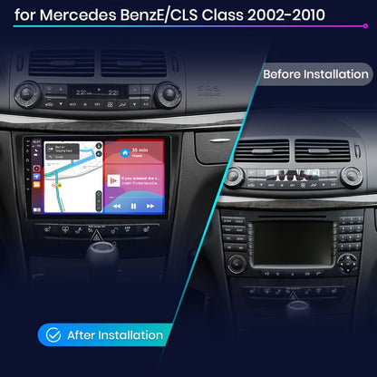 Autoradio – 2-DIN Multimedia Speler – In-Car Entertainment – Smart Car Radio – Touchscreen Display – 9 Inch Scherm – 4G Verbinding – Android Auto Voor Mercedes Benz E/CLS (2002-2010)