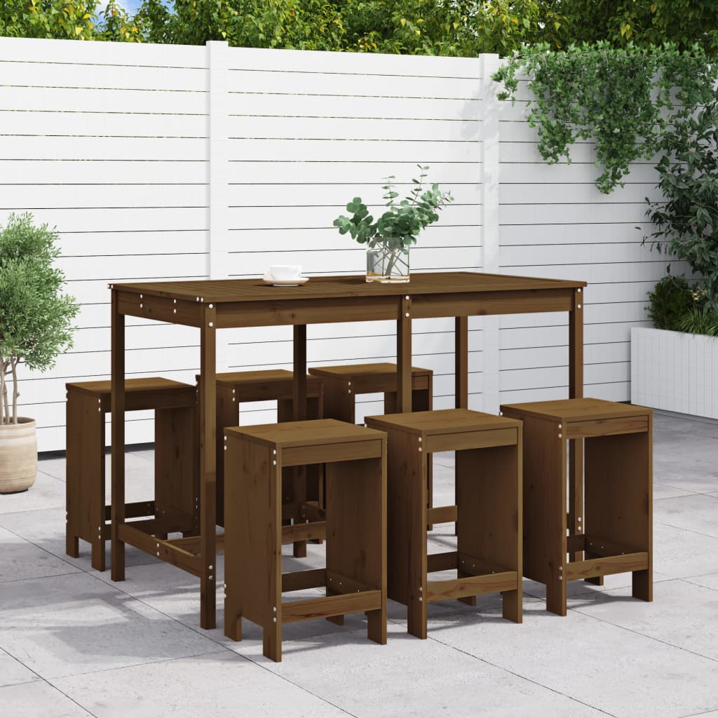 Tuinbarset – Buitenbarset – Barmeubel – Terrasbarset – Tuinmeubel – Massief Dennenhout – Ruimtebesparend Design