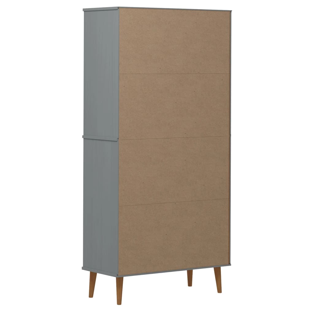 Boekenkast – Boekenrek – Opbergkast – Kantoor Kast – Wandkast – Massief Grenenhout – 85x35x170,5 cm – Scandinavisch Design
