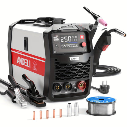 MIG-250 Lasmachine – Mig Lasser – Lasapparaat – Lasinverter – Metaallasser – 220V Netstroom – Europese Stekker – Compact & Draagbaar