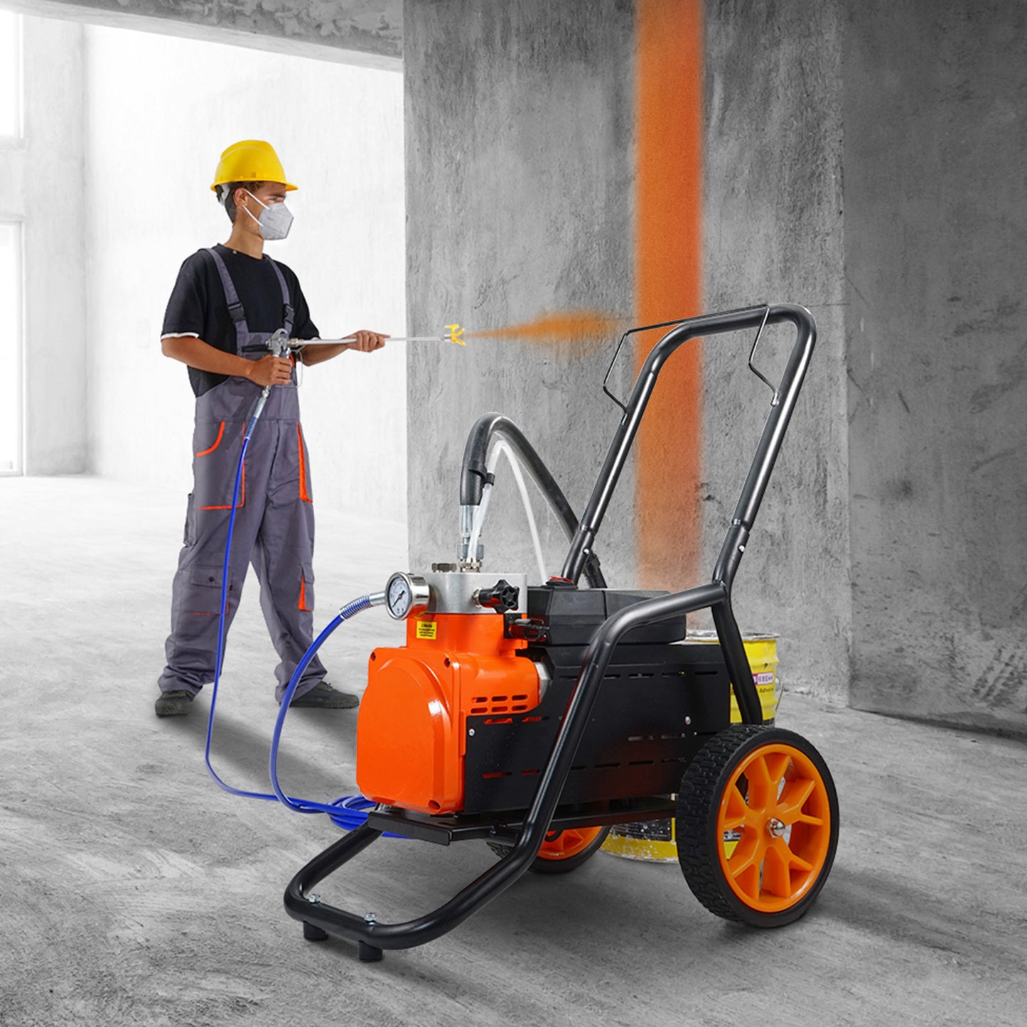 Verfspuit – Verfspuitpistool – Verfspuitsysteem – Airless Verfspuit – Diaphragma Verfspuit – 1700W Motor – Zelfaanzuigend Membraamsysteem