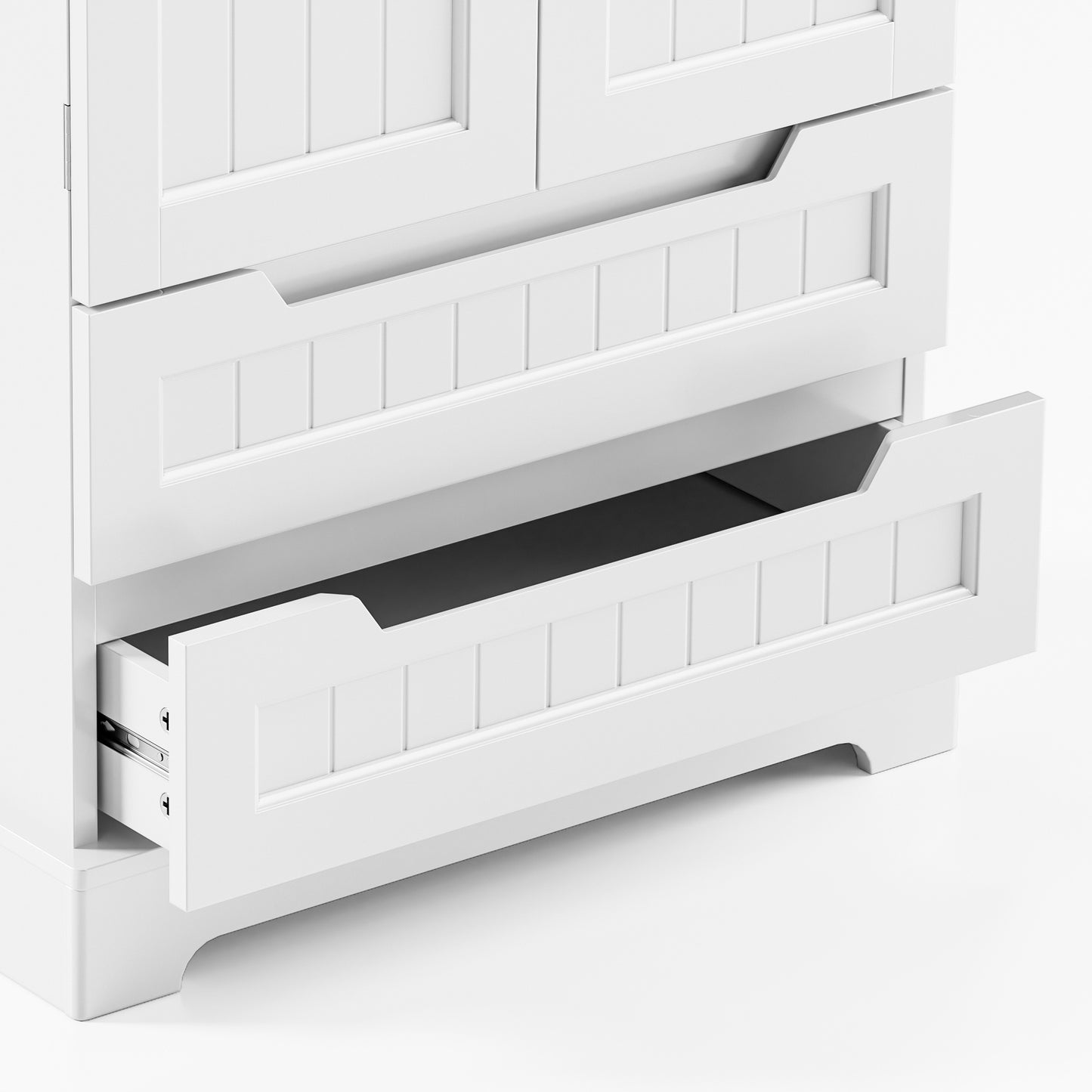 Keukenkast – Opbergkast – Buffetkast – Onderkast – Keukenmeubel – Grote Inhoud 3,2+ ft³ – MDF Hoogte 68 cm Wit