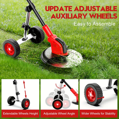 Draadloze Bosmaaier – Grasmaaier – Kantenmaaier – Struikkam – Trimmer – 850W Motor – 6000mAh Accu Met 2 Batterijen
