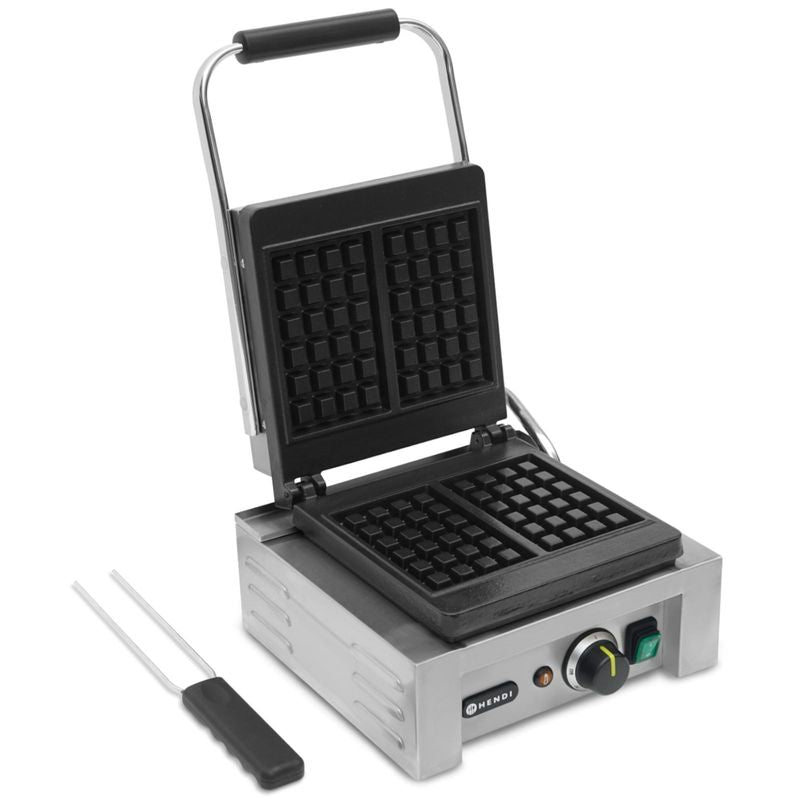 Professional Waffle Maker for 2 Rectangular Waffles 1.5Kw - Hendi 212103 - QUORE