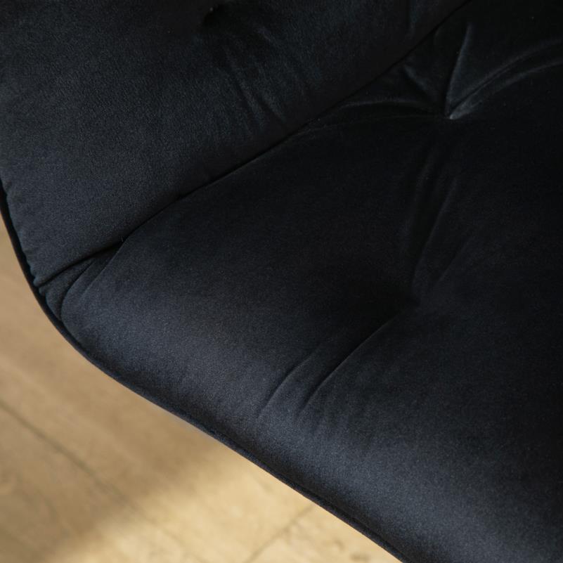 Bureaustoel – Ergonomische Stoel – Draaistoel – Kantoorstoel – Bureaukruk – Verstelbaar – Fluwelen Bekleding Zwart – 360° Draaibaar – Stevige Vijfpotige Basis
