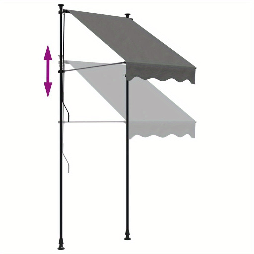 Uittrekbare Luifel – Zonnescherm – Uitvalscherm – Balkonluifel – Terrasluifel – Weerbestendig Polyester – Compact 100x150 cm