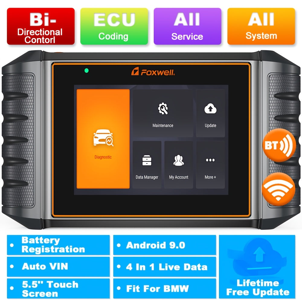 Auto Diagnose Scanner – OBD2 Scanner – Code Reader – Auto Diagnose Tool – ECU Scanner – Bi-directionele Functie – 32+ Servicefuncties – Draadloos Met Gratis Updates