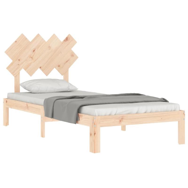 Solid Wood Bed with Kopfteil Practical Removable