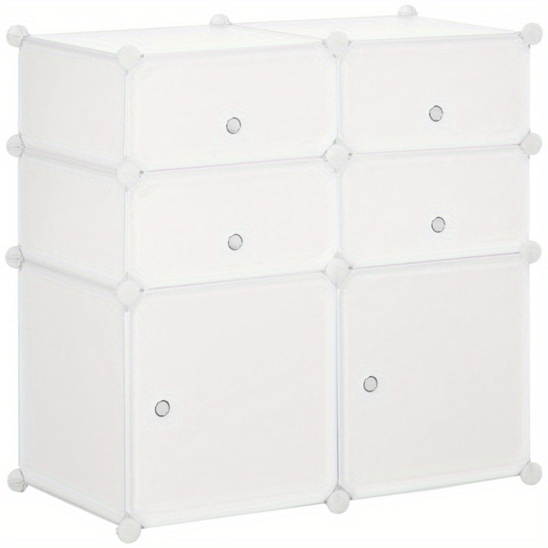 Schoenenkast – Schoenenrek – Schoenopberger – Schoenenkast – Opbergkast – Metaal Frame – Kunststof Opbergbakken – Compact 75x37x73 cm – Wit