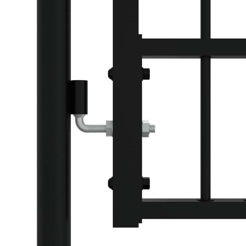 Poort Met Latten – Tuinpoort – Hekwerk – Afsluiting – Toegangspoort – Gepoedercoat Staal – 305x223 Cm – Stevig En Weerbestendig
