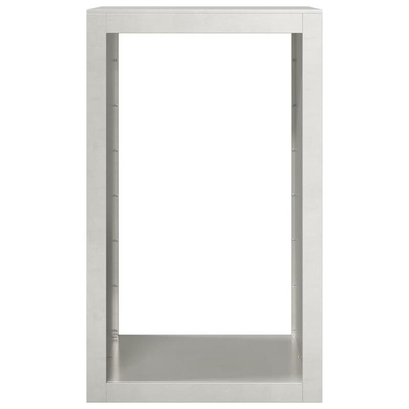 Houtopslagrek Buiten – Brandhoutrek – Houtopslag – Houtrek Tuin – Haardhoutrek – Roestvrij Staal – Compact 60x40x100 cm – Eenvoudig te Monteren