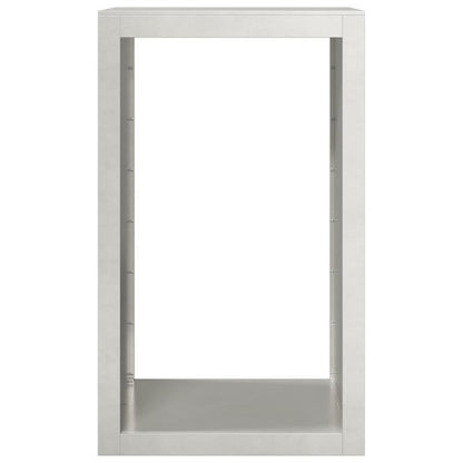 Houtopslagrek Buiten – Brandhoutrek – Houtopslag – Houtrek Tuin – Haardhoutrek – Roestvrij Staal – Compact 60x40x100 cm – Eenvoudig te Monteren