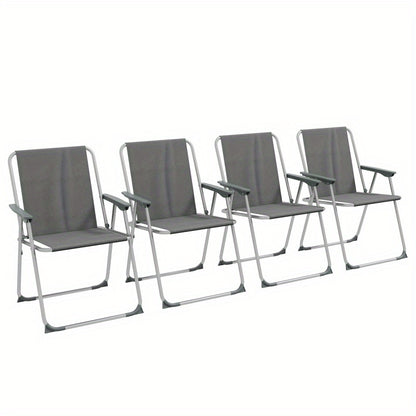 Opvouwbare Tuinstoelen – Klapstoelen – Campingstoelen – Balkontoelen – Lichtgewicht Stalen Frame – Ademend Oxford-Materiaal