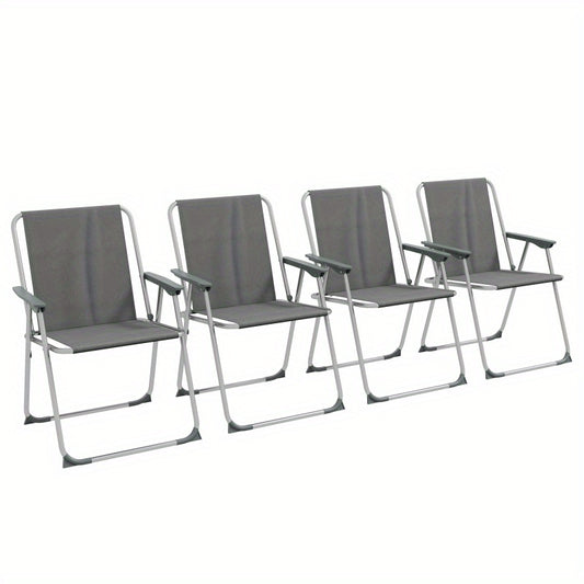 Opvouwbare Tuinstoelen – Klapstoelen – Campingstoelen – Balkontoelen – Lichtgewicht Stalen Frame – Ademend Oxford-Materiaal