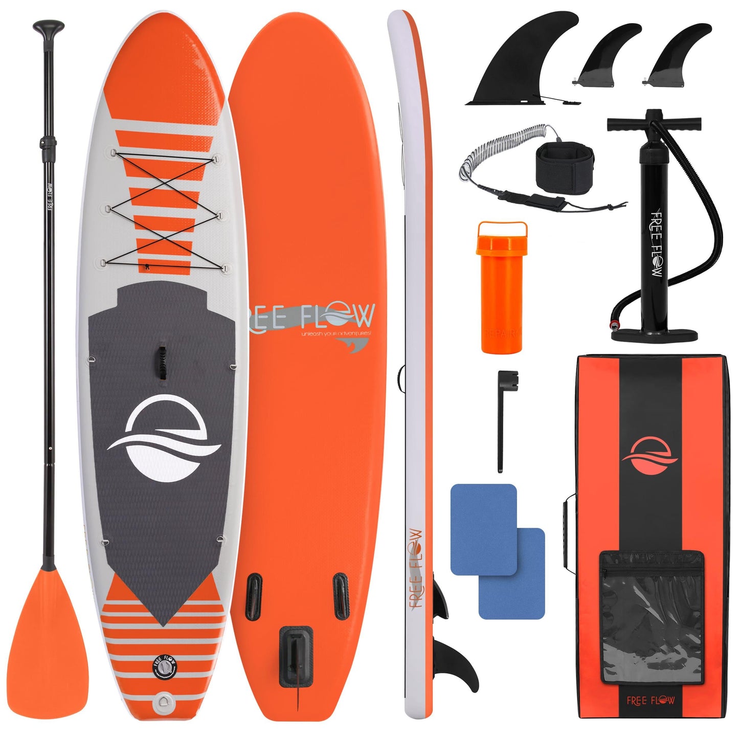 Inflatable SUP Board – Stand Up Paddleboard – Opblaasbaar Paddleboard – Suppen Board – Waterboard – Oranje – 320 cm Lang – Versterkt PVC Met Anti-Slip Deck