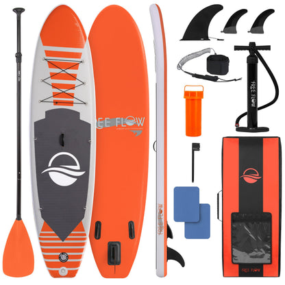Inflatable SUP Board – Stand Up Paddleboard – Opblaasbaar Paddleboard – Suppen Board – Waterboard – Oranje – 320 cm Lang – Versterkt PVC Met Anti-Slip Deck