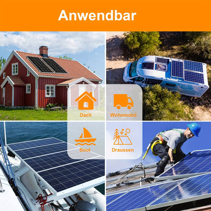 100W 120W 200W 300W Monocrystalline Solar Panels for Caravan Camping, Solar Panels for Power Generation On Boats, Power Generation In Caravans, Power Generation In Homes, Ideal for Campervans, Motorhomes, Caravans, Lorries, L