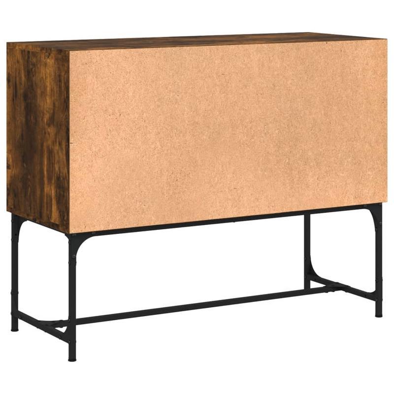 Sideboard 100x40x79.5cm bewerkt wood gerookt oakkleurig Removable storage practical