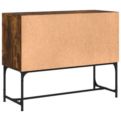 Sideboard 100x40x79.5cm bewerkt wood gerookt oakkleurig Removable storage practical