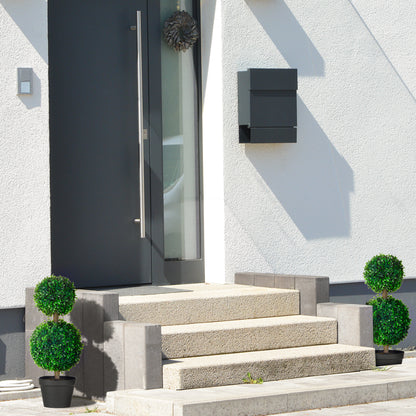 Kunststof Buxusbomen – Kunstbuxus – Nepbuxus – Sierstruik – Kunstplant – Groen – Onderhoudsvrij – Weerbestendig – 60 cm – Set van 2