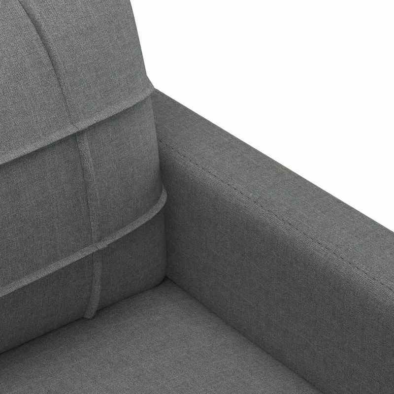 Fauteuil – Zitzetel – Relaxstoel – Leunstoel – Dragende Stoel – Donkergrijs Stof – Handmatig Verstelbaar – Stevig Hardhouten Frame