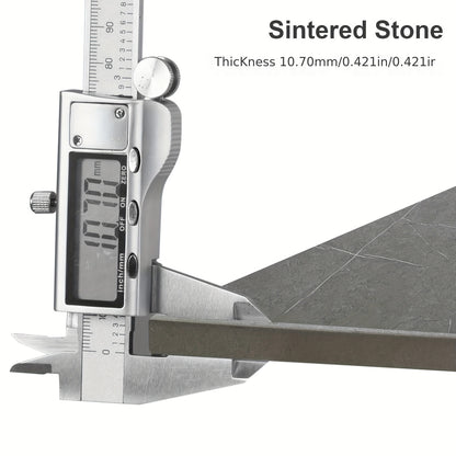 Salontafel – Bijzettafel – Koffietafel – Side Table – Nesting Tafel – Sintered Stone Blad – Zwart Metalen Onderstel