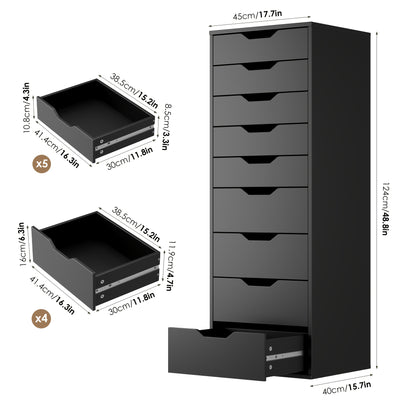 Witte Ladekast – Kommode – Dressoir – Opbergkast – Bureaukast – 6 Ruime Lades – Gouden Handgrepen – Duurzaam Massief Hout – 3.2 Cu Ft Opbergruimte
