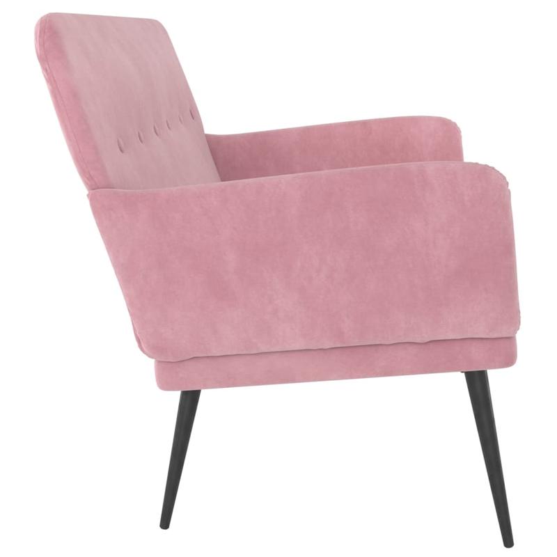 Sofa 108X79X79 Cm Velvet Pink This Couch Is Ideal As a Shoe Stool in Your Hallway Or As a Storage Stool in Your Living Room.