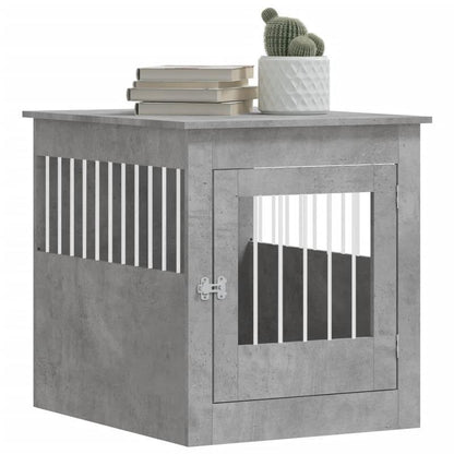 Hondenkennel – Hondenren – Buitenkennel – Tuinkennel – Meubelstijl Kennel Grijs – Weerbestendig Hout – Betonlook Afwerking 64,5x80x71 cm