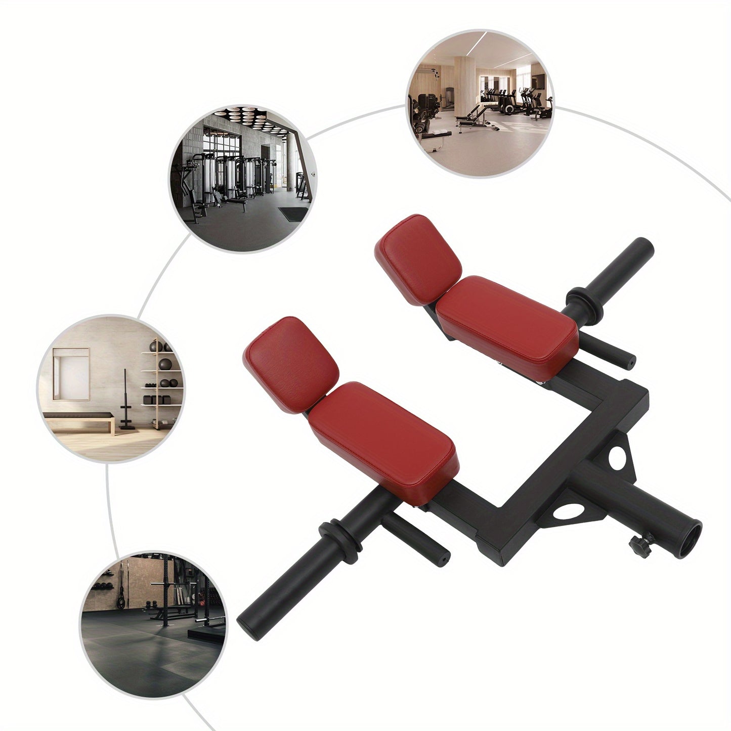 Landmine Attachment – Squat Attachment – Shoulder Press Accessoire – Barbell Landmine – Schoudersteun – Duurzaam Staal – Comfortabele Padding – Rood Zwart