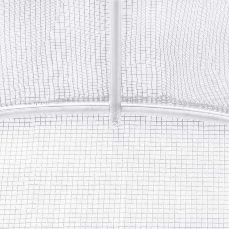 Kas – Tuinkas – Kweekkas – Broeikas – Glazen Kas – Wit Stalen Frame – 36 m² Ruimtelijk – 6x6x2,85 Meter Hoog