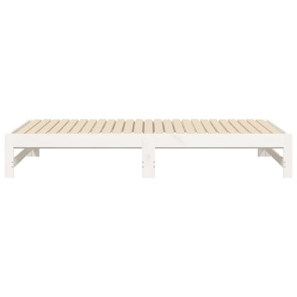 Slaapbank – Bedbank – Slaapstoel – Logeerbed – Multifunctionele Bank – Massief Dennenhout – Uitschuifbaar Bed 205,5x179x30 cm