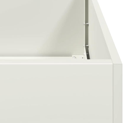 Plantenbak Steel – Plantenpot – Bloembak – Bloempot – Plantencontainer – Koudgewalst Staal – Wit – 40x40x80 cm – Duurzaam & Modern Design
