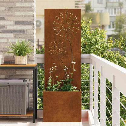 Rustieke Bloempot – Tuinpot – Plantenbak – Buitenbak – Tuinbak – Roestkleurig – Weerbestendig Staal – Stabiele Constructie 50x140 cm