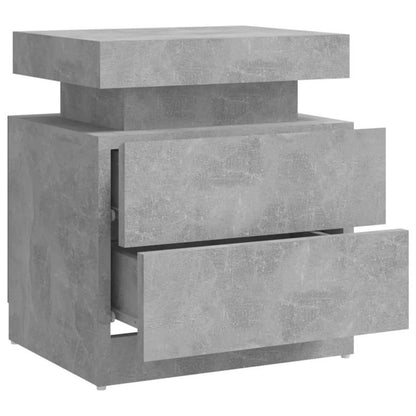 Nachtkastje – Bedside Table – Dressoir – Nachtmeubel – Opbergkastje – Cementgrijs – Multilayer Hout – Compact 45x35x52 cm