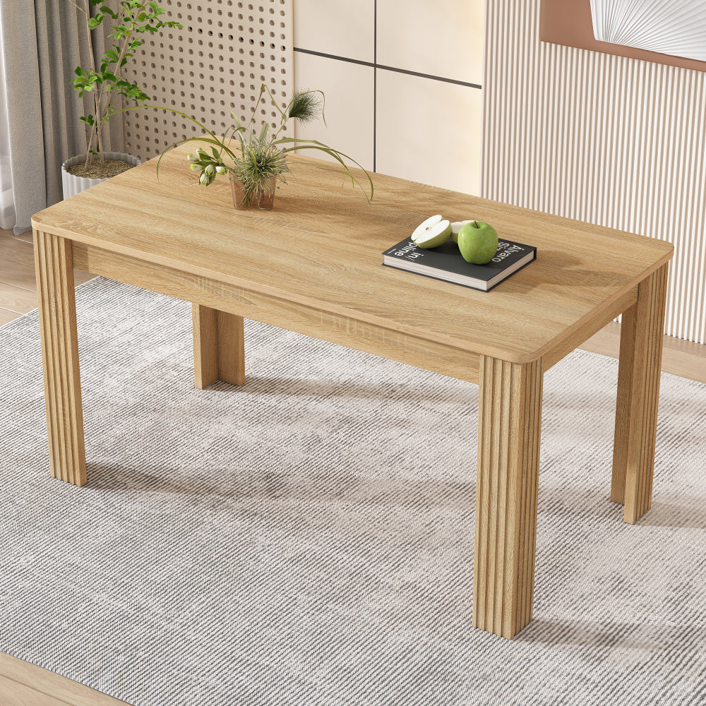Eettafel – Eetkamertafel – Keukentafel – Tafel – Tafeltje – Rechthoekig – Natuurlijk Eikenhout – Stevige Vierpoot – Minimalistisch Design
