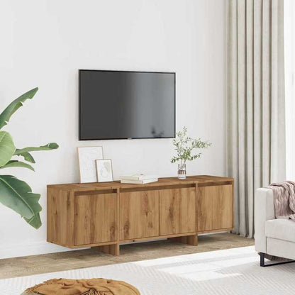 tv meubel – tv kast – tv dressoir – tv meubelen – media meubel – kunstmatig eikenhout – 120x30x40,5 cm – ruime opbergruimte – duurzaam materiaal