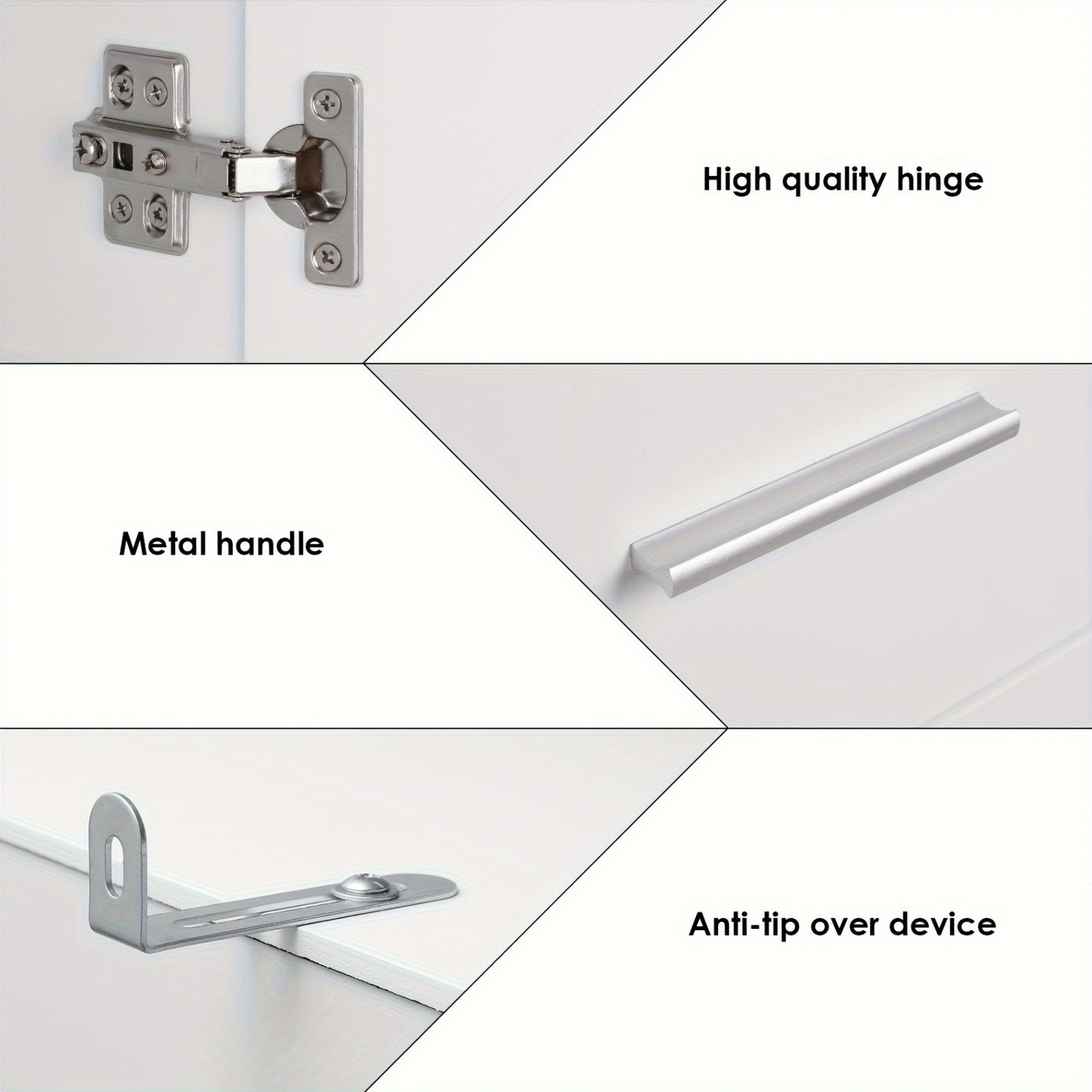 Badkamerkast – Badkamermeubel – Opbergkast – Kolomkast – Badkamerrek – Modern Design – Hoogte 68,5 cm – MDF Waterbestendig