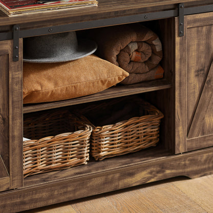 Kast met Schuifdeuren – Opbergkast – Dressoir – Boekenkast – Schoenenkast – Verstelbare Planken – Ruimtebesparend Design – 120x70x40 cm
