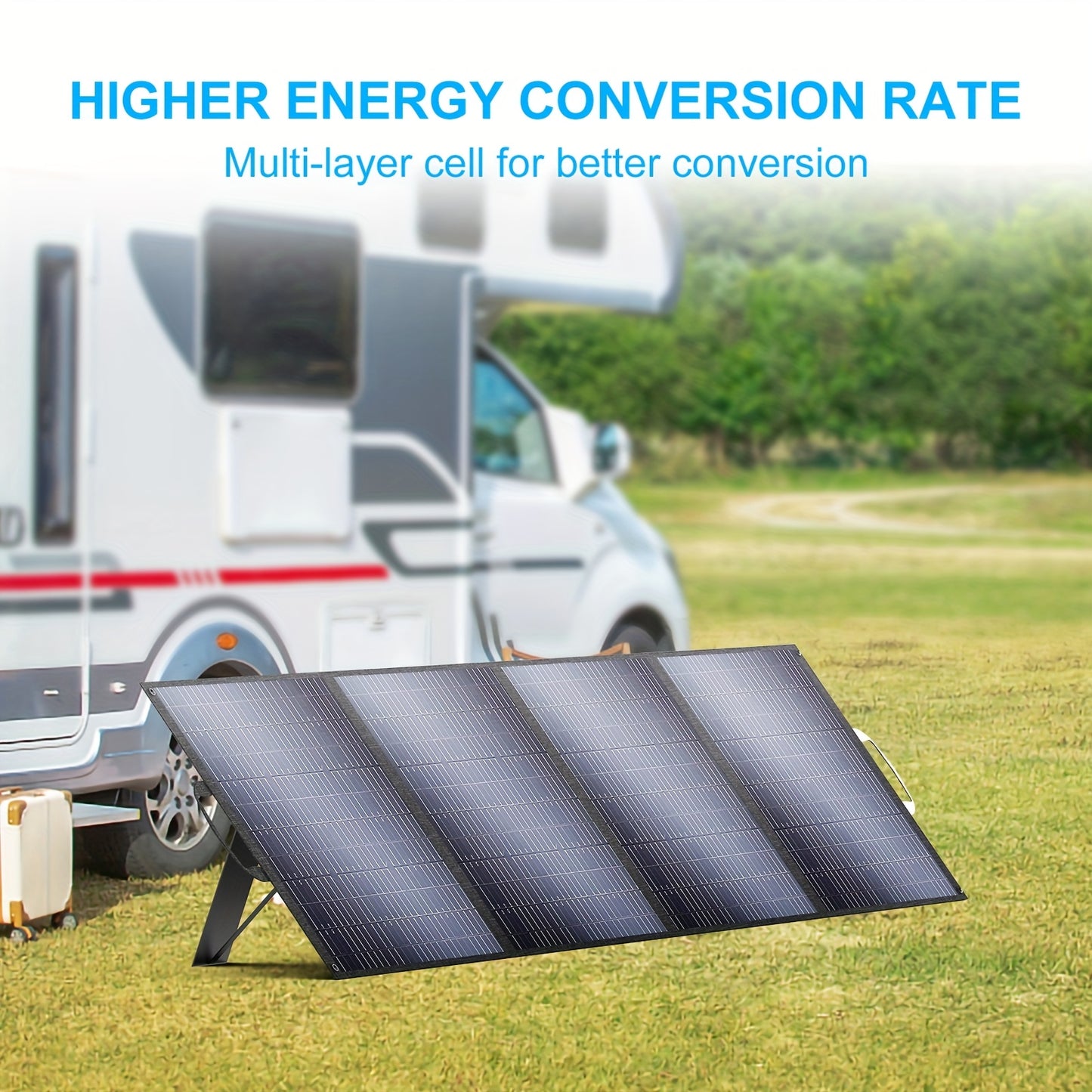 Zonnepaneel – Draagbaar Zonnepaneel – Opvouwbaar Zonnepaneel – Solar Charger – Powerstation Zonnepaneel – 200W Hoog Vermogen – Compact & Weerbestendig