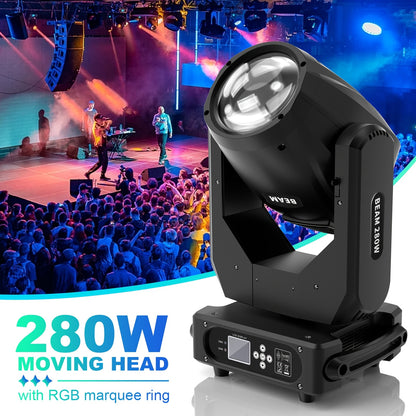Movinghead – Podiumverlichting – Disco Licht – DJ Verlichting – Lichteffect – Krachtige 280W Halogeenlamp – 13 Kleuren en Gobos