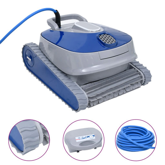 Robotstofzuiger zwembad – Zwembadrobot – Zwembadreiniger – Zwembadstofzuiger – Automatische zwembadreiniger – Klimfunctie voor vloer en wanden – Drie reinigingsprogramma’s – Wit/blauw