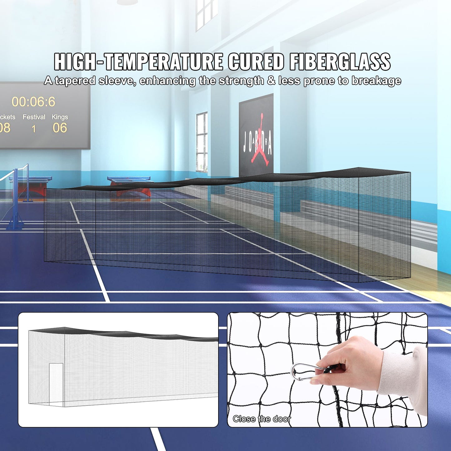 Slagnet Baseball – Trainingsnet Honkbal – Softbal Kooi Net – Batting Cage Net – Pitching Net – Groot Formaat 70x12x14 ft – Duurzaam PE Materiaal