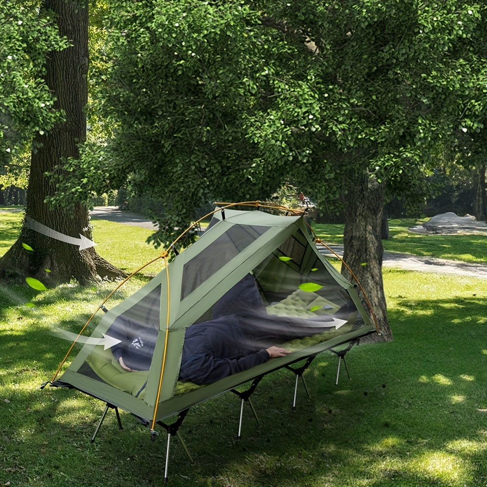 Campingbed – Reisbed – Kampeerbed – Outdoor Bed – Tent – Verhoogd Slaapoppervlak – Lichtgewicht Aluminium Frame