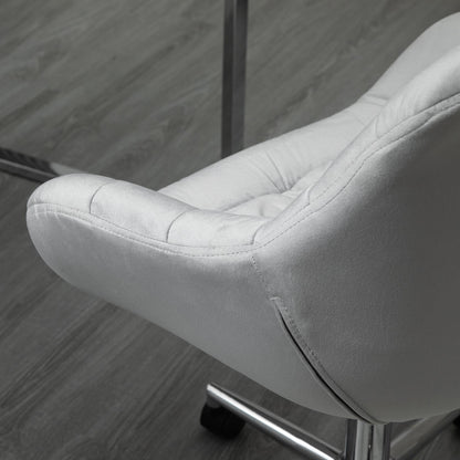 Bureaustoel – Kantoorstoel – Stoel – Werkstoel – Bureaustoelen – Ergonomisch – Hoogte Verstelbaar – Grijs – Comfortabele Polyester Bekleding – Max. 120 kg Draagvermogen
