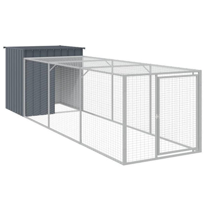 Kippenren – Kippenhok – Kippenkooi – Ren – Hennenren – Antraciet – Verzinkt Staal – 110x405x110 cm – Weerbestendig – Ruim