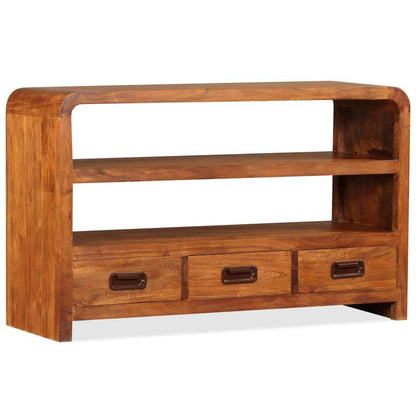 Tv Dressoir – Tv Meubel – Opbergkast – Dressoir – Kast – Massief Acaciahout – 90x30x55 cm – Wandmontage – Rustiek Design
