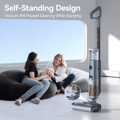 Draadloze Stofzuiger – Snoerloos Stofzuigen – Accu Schoonmaker – Handstofzuiger – Dweilstofzuiger – Slimme Mopfunctie – Zelfreinigend Systeem – Warmelucht Droger – LED Display